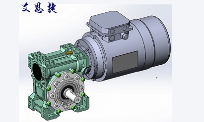 蝸輪減速機(jī)可以配剎車電機(jī)？看看這款SJMRV063+0.75kw剎車電機(jī)